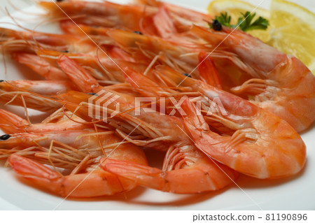 Tasty cooked shrimps, close up and selective focus Tasty cooked shrimps, close up and selective focus 81190896