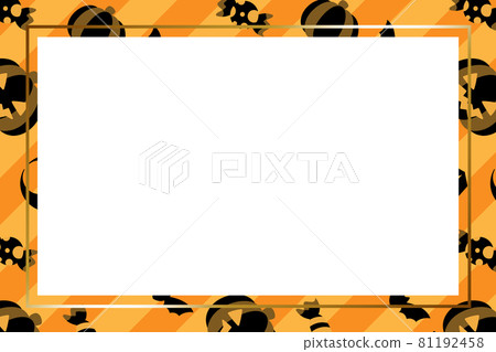 Halloween frame rectangular orange stripe 4 Halloween frame rectangular orange stripe 4 81192458