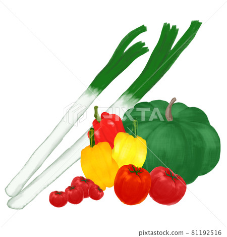 綠色和黃色蔬菜手繪什錦插圖集 綠色和黃色蔬菜手繪什錦插圖集 81192516