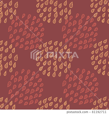 Abstract pastel seamless pattern with drops placed in circles. Light red and orange colors, summer autumn fashion trendy background. Ovals and circles with hand drawn water drops, vector texture Abstract pastel seamless pattern with drops placed in circles. Light red and orange colors, summer autumn fashion trendy background. Ovals and circles with hand drawn water drops, vector texture 81192711