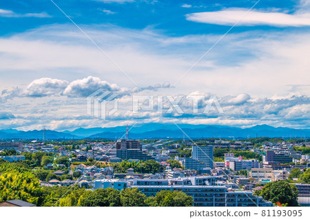 Yokohama cityscape of Japan with a view of the cityscape such as the direction of Azamino Station 81193095