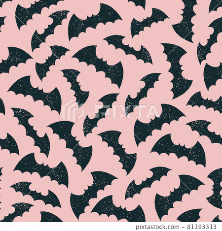 Bats seamless pattern. Cute style background. Vector illustration Bats seamless pattern. Cute style background. Vector illustration 81193313