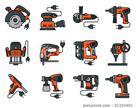 professional construction tool icons professional construction tool icons 81193401