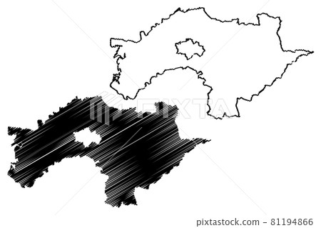 Chiayi County (Administrative divisions of Taiwan, Republic of China, ROC, Counties) map vector illustration, scribble sketch Chiayi map.... Chiayi County (Administrative divisions of Taiwan, Republic of China, ROC, Counties) map vector illustration, scribble sketch Chiayi map.... 81194866