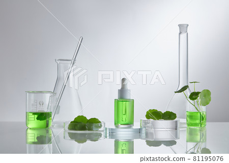 Skincare products and drugs chemical researches concept of centella asiatica Skincare products and drugs chemical researches concept of centella asiatica 81195076