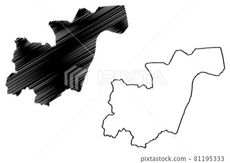 Kampong Cham Province (Kingdom of Cambodia, Kampuchea, Provinces of Cambodia) map vector illustration, scribble sketch Kampong Cham map.. Kampong Cham Province (Kingdom of Cambodia, Kampuchea, Provinces of Cambodia) map vector illustration, scribble sketch Kampong Cham map.. 81195333