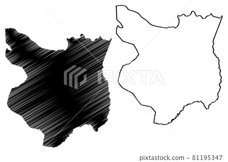 Mondulkiri Province (Kingdom of Cambodia, Kampuchea, Provinces of Cambodia) map vector illustration, scribble sketch Mondul Kiri map 81195347