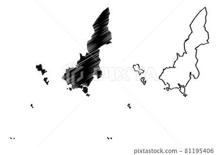 Sihanoukville Province (Kingdom of Cambodia, Kampuchea, Provinces of Cambodia) map vector illustration, scribble sketch Preah Sihanouk map.. 81195406