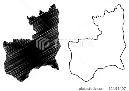 Steung Treng Province (Kingdom of Cambodia, Kampuchea, Provinces of Cambodia) map vector illustration, scribble sketch Stung Treng map 81195407