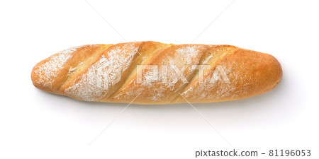 Top view of freshly baked baguette 81196053