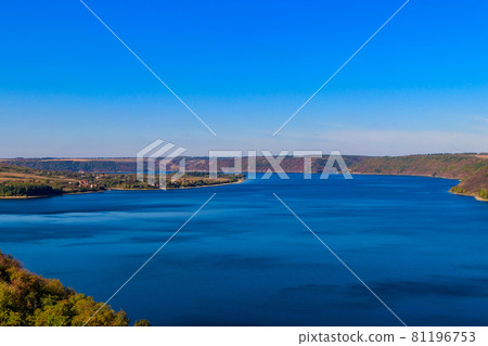 View of the Dniester river in Ukraine at autumn View of the Dniester river in Ukraine at autumn 81196753