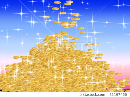 Falling money coin background money making reward illustration 81197466