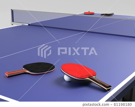 3D_Table tennis table & racket & ball 81198180