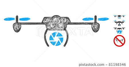 Shutter Spy Airdrone Web Vector Mesh Illustration 81198346