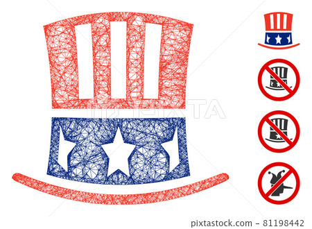 Uncle Sam Hat Web Vector Mesh Illustration Uncle Sam Hat Web Vector Mesh Illustration 81198442