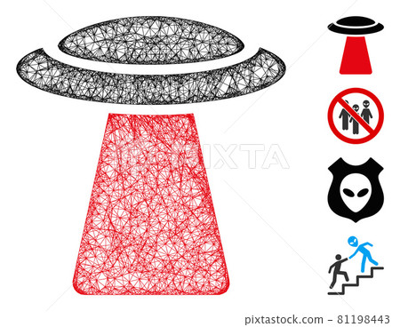 UFO Ray Web Vector Mesh Illustration UFO Ray Web Vector Mesh Illustration 81198443