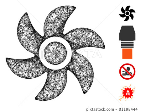 Turbine Web Vector Mesh Illustration Turbine Web Vector Mesh Illustration 81198444