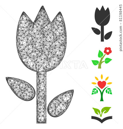 Tulip Web Vector Mesh Illustration Tulip Web Vector Mesh Illustration 81198445