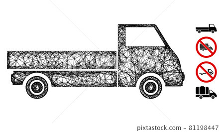 Truck Web Vector Mesh Illustration 81198447