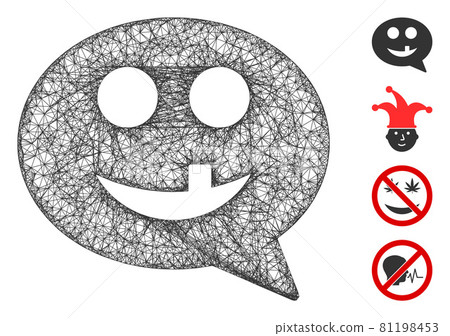Tooth Smiley Message Web Vector Mesh Illustration Tooth Smiley Message Web Vector Mesh Illustration 81198453