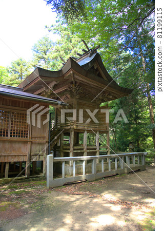 岡山縣美作市岡山縣重要文化財產天野琉華神社的正殿 81199115