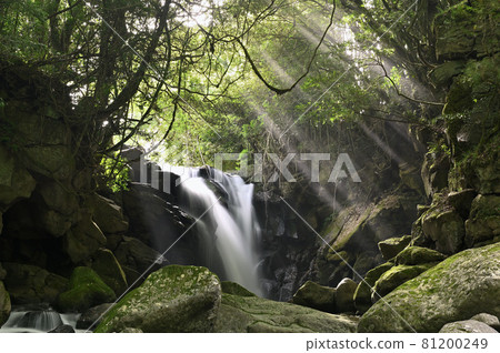 Aso / Meotodaki "Otokotaki" and light beam Aso / Meotodaki "Otokotaki" and light beam 81200249
