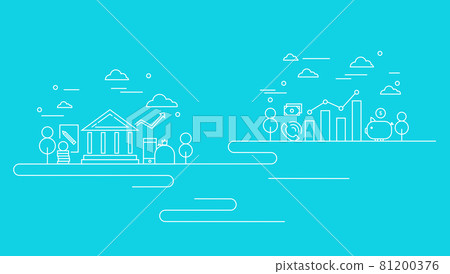 Financial Line Illustration Financial Line Illustration 81200376