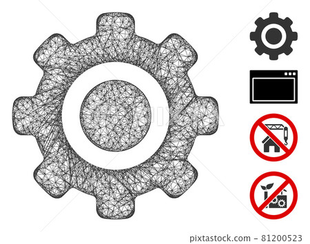 Gear Web Vector Mesh Illustration Gear Web Vector Mesh Illustration 81200523