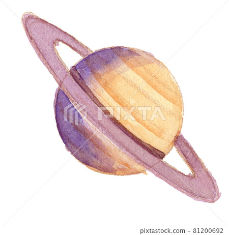 Watercolor: Saturn 81200692