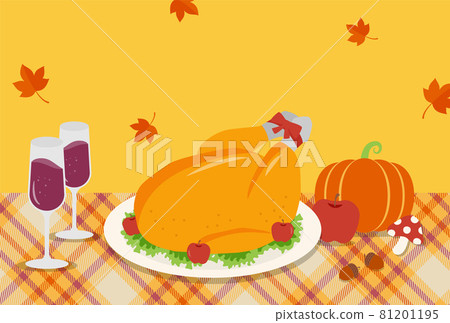 Thanksgiving Day meal illustration Thanksgiving Day meal illustration 81201195
