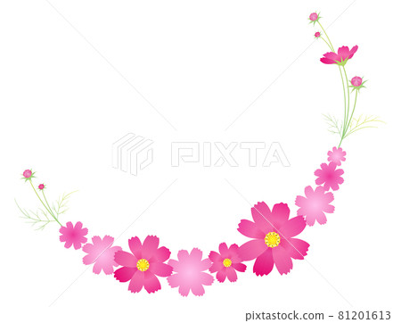 Colorful cosmos wreath Autumn cherry blossoms [dark pink] 81201613