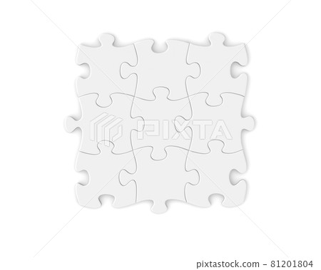 Jigsaw puzzle 3D illustration 81201804