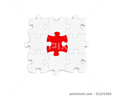 Jigsaw puzzle 3D illustration Jigsaw puzzle 3D illustration 81201809