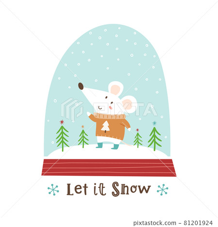 Small rat snow globe 81201924