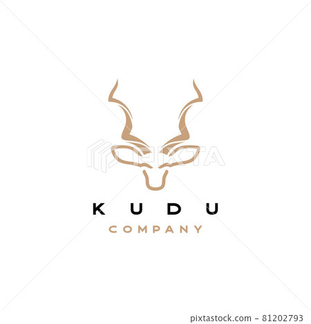 Kudu line art logo design vector 81202793