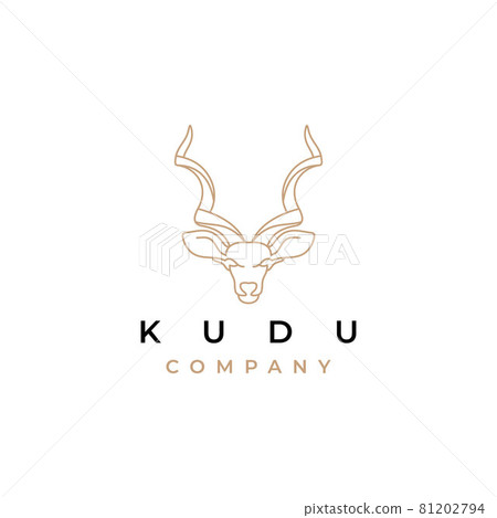 Kudu line art logo design vector 81202794