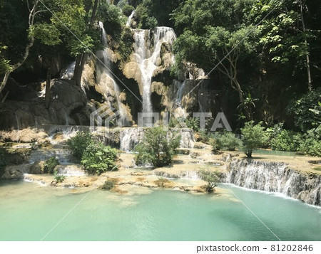 "Laos" Luang Prabang Kuang Si Waterfall "Laos" Luang Prabang Kuang Si Waterfall 81202846