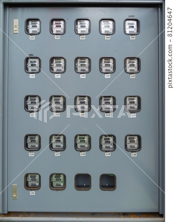 Electrical control meter panel board with... - Stock Photo [81204647 ...