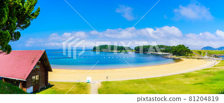 Cape Hato Beach Panorama [Karatsu City, Saga Prefecture] 81204819