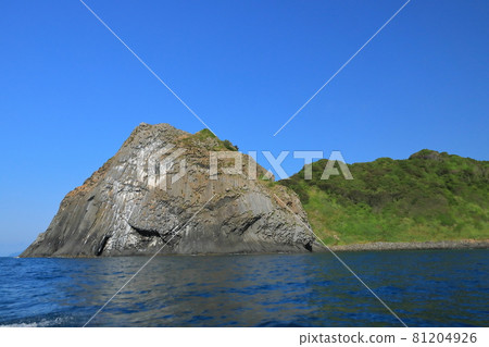 View of Keya no Ohto protruding into the Genkai Sea 81204926