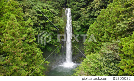 Drone shooting of Hachinohe Kannon Waterfall 81205022