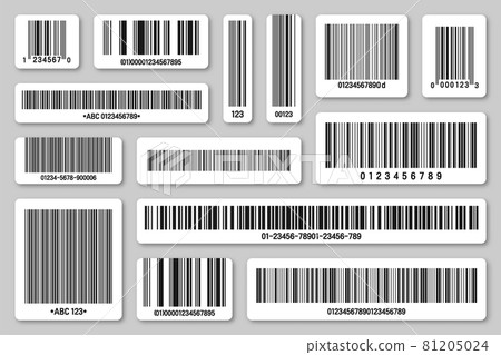 Set of product barcodes. Identification...-插圖素材 [81205024] - PIXTA圖庫
