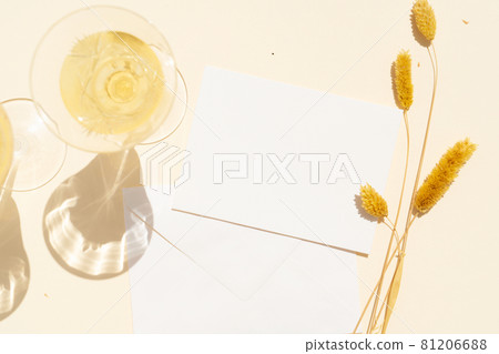 Champagne and grass styled stock scene Champagne and grass styled stock scene 81206688