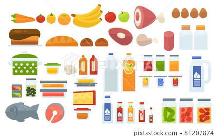Food and meal, grocery products taste assortment 81207874