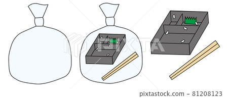 裝有餐盒垃圾的塑料袋 81208123