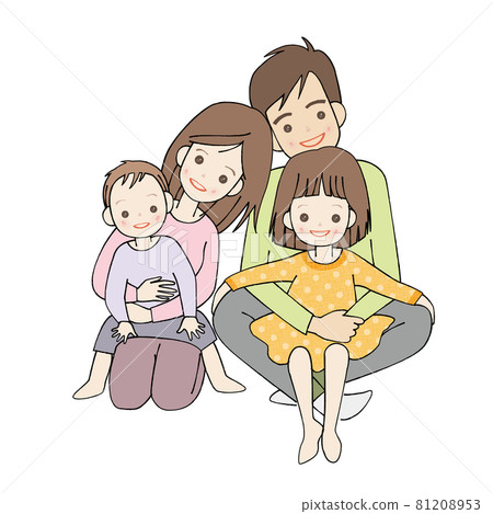 家人朋友 4 父母和孩子微笑 81208953