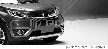 Car body Parts side view. Automotive car parts such as window wheel tire headlight side mirror side shots shooting from front and rear view in studio. for use in automobile industry. no driver. 81209611