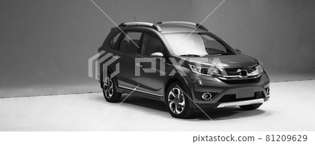 Car body Parts side view. Automotive car parts such as window wheel tire headlight side mirror side shots shooting from front and rear view in studio. for use in automobile industry. no driver. 81209629