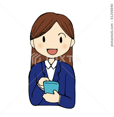 A woman using a smartphone 81209840