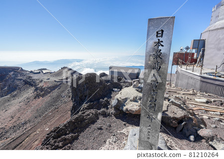 Scenery of Mt. Fuji and Kengamine, the highest peak in Japan (Fujinomiya City, Shizuoka Prefecture) * Shooting position in the comment section of the work 81210264